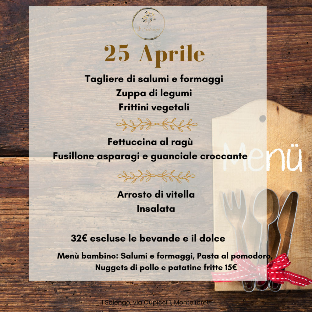 Menù 25 aprile